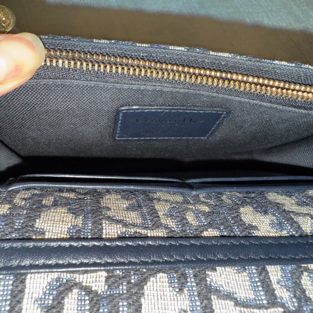 Christian Dior Oblique 30 Montaigne 2-In-1 Pouch Blue - Picture 4 of 13